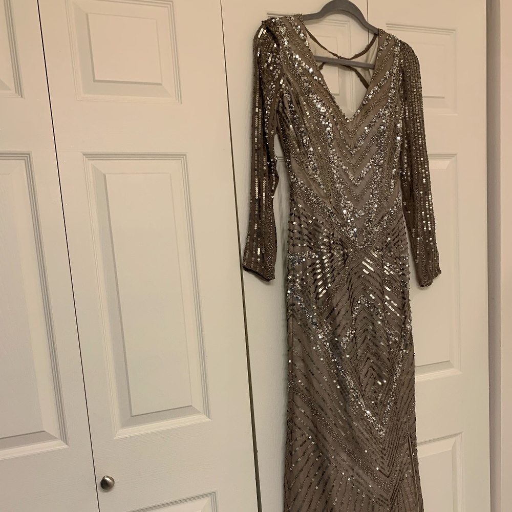 Gray Sequenced Gown